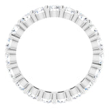 10K Gold Round Lab-Grown Diamond Shared-Prong Eternity Band – 3 mm Stones - White Gold - view 2