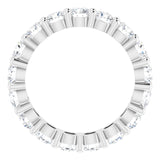 10K Gold Round Natural Diamond Shared-Prong Eternity Band – 3.4 mm Stones - White Gold - view 2