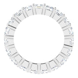 10K Gold Square Natural Diamond Shared-Prong Eternity Band – 3.25x3.25 mm Stones - White Gold - view 2