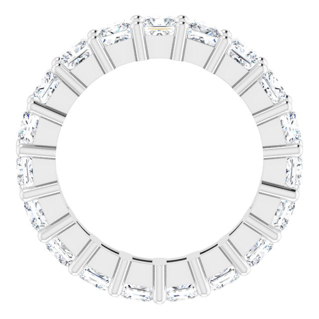 10K Gold Square Natural Diamond Shared-Prong Eternity Band – 3.25x3.25 mm Stones - White Gold - view 2
