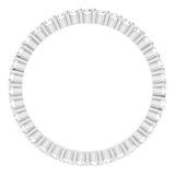 10K Gold Round Lab-Grown Diamond Shared-Prong Eternity Band – 1.5 mm Stones - White Gold - view 2