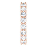 10K Gold Round Lab-Grown Diamond Shared-Prong Eternity Band – 2.75 mm Stones - Rose Gold - view 4