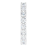10K Gold Round Lab-Grown Diamond Shared-Prong Eternity Band – 2.75 mm Stones - White Gold - view 4