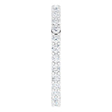 10K Gold Round Lab-Grown Diamond Shared-Prong Eternity Band – 1.7 mm Stones - White Gold - view 4