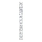 10K Gold Round Lab-Grown Diamond Shared-Prong Eternity Band – 1.75 mm Stones - White Gold - view 4