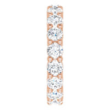 10K Gold Round Natural Diamond Shared-Prong Eternity Band – 3.4 mm Stones - Rose Gold - view 4