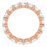 10K Gold Round Lab-Grown Diamond Shared-Prong Eternity Band – 3.5 mm Stones - Rose Gold - view 2
