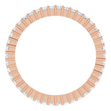 10K Gold Square Lab-Grown Diamond Shared-Prong Eternity Band – 1.25x1.25 mm Stones - Rose Gold - view 2