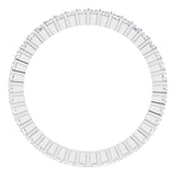 10K Gold Square Lab-Grown Diamond Shared-Prong Eternity Band – 1.25x1.25 mm Stones - White Gold - view 2