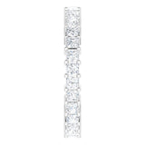 10K Gold Square Natural Diamond Shared-Prong Eternity Band – 2x2 mm Stones - White Gold - view 4