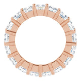 10K Gold Square Lab-Grown Diamond Shared-Prong Eternity Band – 3.75x3.75 mm Stones - Rose Gold - view 2
