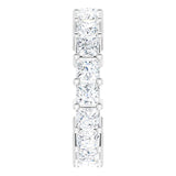 10K Gold Square Lab-Grown Diamond Shared-Prong Eternity Band – 3.25x3.25 mm Stones - White Gold - view 4