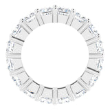 10K Gold Square Lab-Grown Diamond Shared-Prong Eternity Band – 3.75x3.75 mm Stones - White Gold - view 2