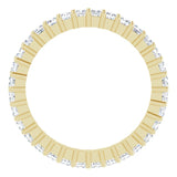 14K Gold Square Lab-Grown Diamond Shared-Prong Eternity Band – 1.75x1.75 mm Stones - Yellow Gold - view 2