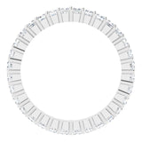 14K Gold Square Lab-Grown Diamond Shared-Prong Eternity Band – 1.75x1.75 mm Stones - White Gold - view 2