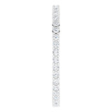 10K Gold Round Lab-Grown Diamond Shared-Prong Eternity Band – 1.3 mm Stones - White Gold - view 4