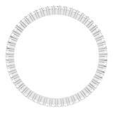 10K Gold Round Natural Diamond Shared-Prong Eternity Band – 1 mm Stones - White Gold - view 2
