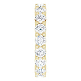 14K Gold Round Lab-Grown Diamond Shared-Prong Eternity Band – 3.2 mm Stones - Yellow Gold - view 4