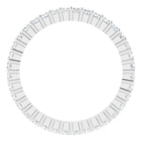 10K Gold Square Natural Diamond Shared-Prong Eternity Band – 1.5x1.5 mm Stones - White Gold - view 2