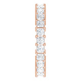 10K Gold Square Lab-Grown Diamond Shared-Prong Eternity Band – 2.25x2.25 mm Stones - Rose Gold - view 4