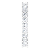 10K Gold Square Lab-Grown Diamond Shared-Prong Eternity Band – 2.25x2.25 mm Stones - White Gold - view 4