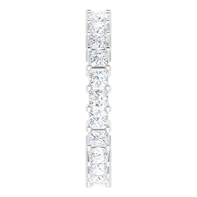 10K Gold Square Lab-Grown Diamond Shared-Prong Eternity Band – 2.25x2.25 mm Stones - White Gold - view 4
