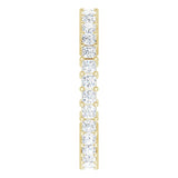 14K Gold Square Lab-Grown Diamond Shared-Prong Eternity Band – 1.75x1.75 mm Stones - Yellow Gold - view 4