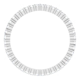 10K Gold Round Lab-Grown Diamond Shared-Prong Eternity Band – 1.3 mm Stones - White Gold - view 2