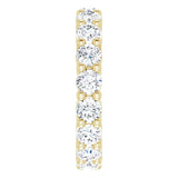 14K Gold Round Lab-Grown Diamond Shared-Prong Eternity Band – 3.4 mm Stones - Yellow Gold - view 4
