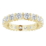 14K Gold Round Lab-Grown Diamond Shared-Prong Eternity Band – 3.2 mm Stones - Yellow Gold - view 3