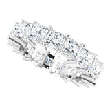 10K Gold Square Lab-Grown Diamond Shared-Prong Eternity Band – 3.75x3.75 mm Stones - White Gold - view 5