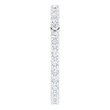 10K Gold Round Lab-Grown Diamond Shared-Prong Eternity Band – 1.5 mm Stones - White Gold - view 4