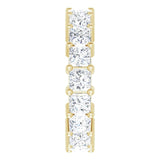 10K Gold Square Natural Diamond Shared-Prong Eternity Band – 3.25x3.25 mm Stones - Yellow Gold - view 4