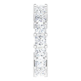 10K Gold Square Natural Diamond Shared-Prong Eternity Band – 3.25x3.25 mm Stones - White Gold - view 4