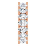 10K Gold Oval Lab-Grown Diamond Shared-Prong Eternity Band – 5x3 mm Stones - Rose Gold - view 4
