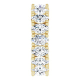 10K Gold Oval Lab-Grown Diamond Shared-Prong Eternity Band – 5x3 mm Stones - Yellow Gold - view 4