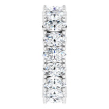 10K Gold Oval Lab-Grown Diamond Shared-Prong Eternity Band – 5x3 mm Stones - White Gold - view 4