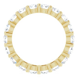 14K Gold Round Lab-Grown Diamond Shared-Prong Eternity Band – 3.2 mm Stones - Yellow Gold - view 2