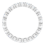 10K Gold Round Natural Diamond Shared-Prong Eternity Band – 2.75 mm Stones - White Gold - view 2