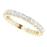 14K Gold Asscher Lab-Grown Diamond Shared-Prong Eternity Band – 2x2 mm Stones - Yellow Gold - view 5