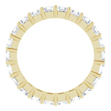 14K Gold Asscher Natural Diamond Shared-Prong Eternity Band – 2.6x2.6 mm Stones - view 2