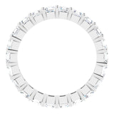 Platinum Asscher Lab-Grown Diamond Shared-Prong Eternity Band – 2.6x2.6 mm Stones - view 2