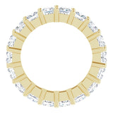 10K Gold Square Natural Diamond Shared-Prong Eternity Band – 3.25x3.25 mm Stones - Yellow Gold - view 2
