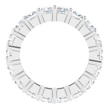 10K Gold Square Lab-Grown Diamond Shared-Prong Eternity Band – 3.25x3.25 mm Stones - White Gold - view 2