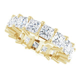 14K Gold Square Lab-Grown Diamond Shared-Prong Eternity Band – 3.75x3.75 mm Stones - Yellow Gold - view 5
