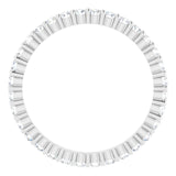10K Gold Round Lab-Grown Diamond Shared-Prong Eternity Band – 1.7 mm Stones - White Gold - view 2