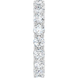 10K Gold Round Lab-Grown Diamond Shared-Prong Eternity Band – 3 mm Stones - White Gold - view 4