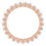 14K Gold Asscher Lab-Grown Diamond Shared-Prong Eternity Band – 2.3x2.3 mm Stones - Rose Gold - view 2