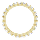 14K Gold Asscher Lab-Grown Diamond Shared-Prong Eternity Band – 2.3x2.3 mm Stones - Yellow Gold - view 2