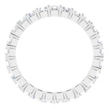 Platinum Asscher Lab-Grown Diamond Shared-Prong Eternity Band – 2.3x2.3 mm Stones - view 2